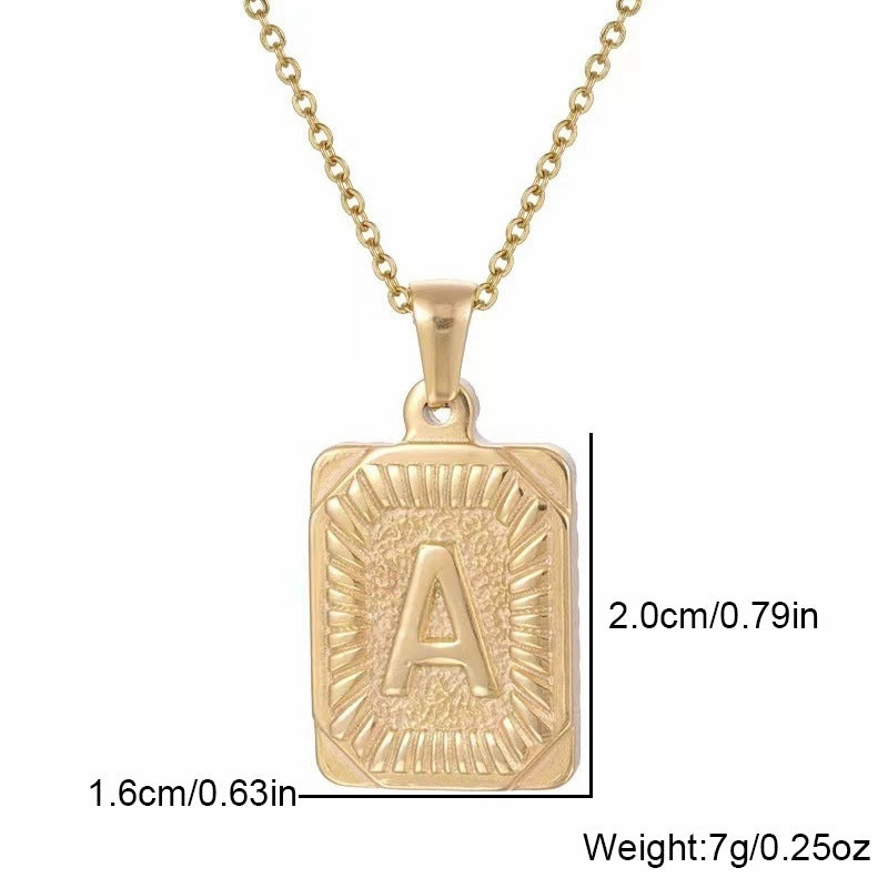 Wholesale Hip-hop Stainless Steel Letter Necklaces