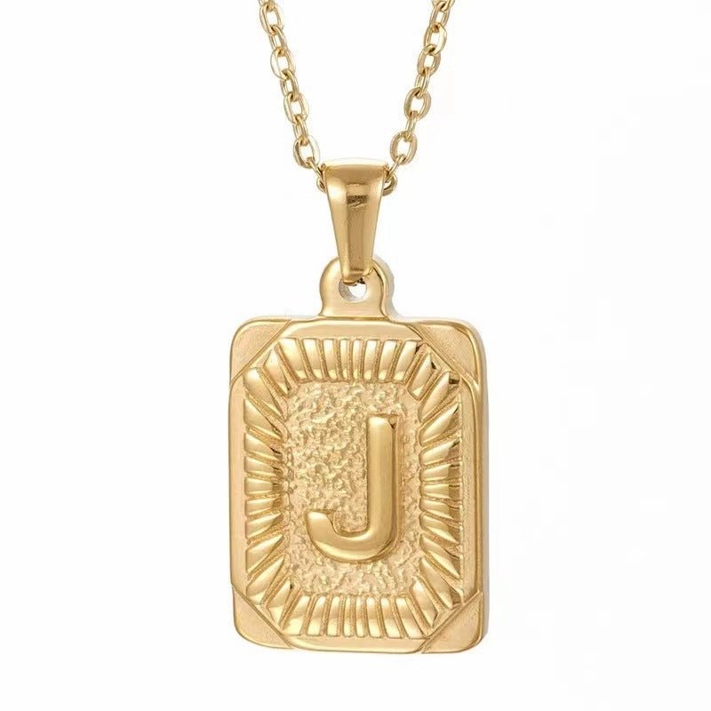 Wholesale Hip-hop Stainless Steel Letter Necklaces