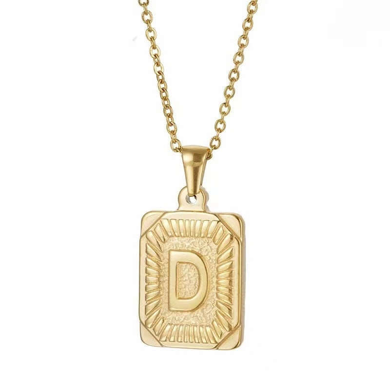 Wholesale Hip-hop Stainless Steel Letter Necklaces