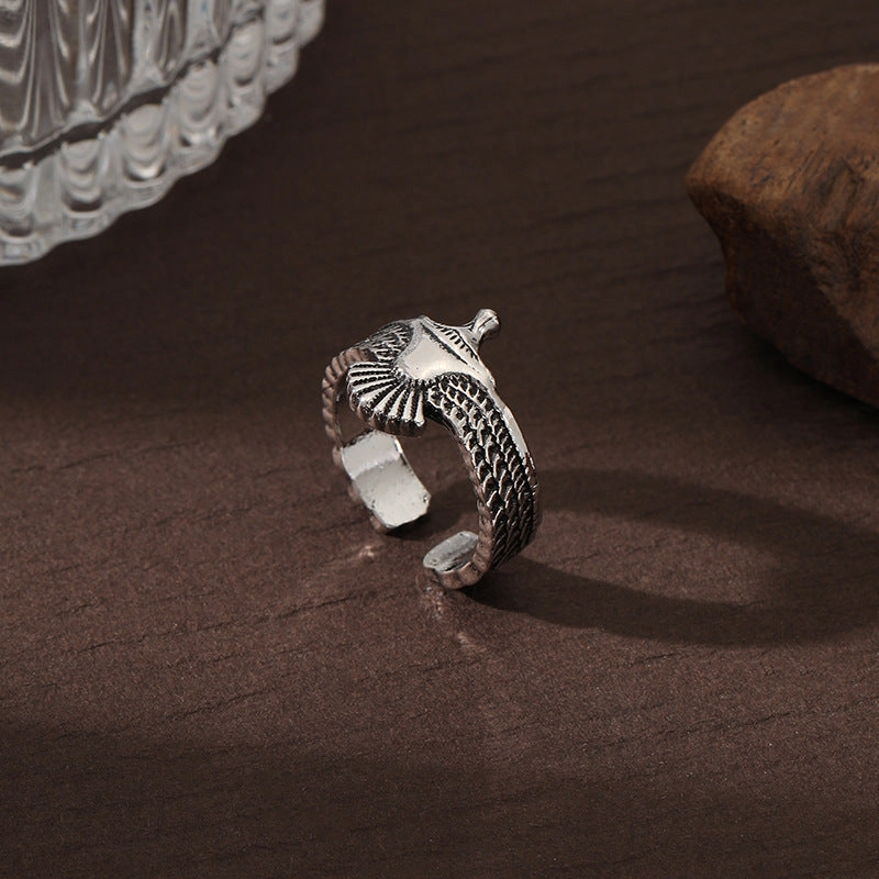 Wholesale Hip-hop Style Trendy Retro Zinc Alloy Open Adjustable Ring
