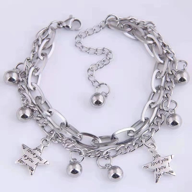 Wholesale Hip Hop Titanium Steel Bracelets