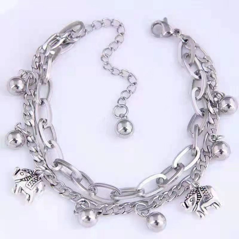 Wholesale Hip Hop Titanium Steel Bracelets