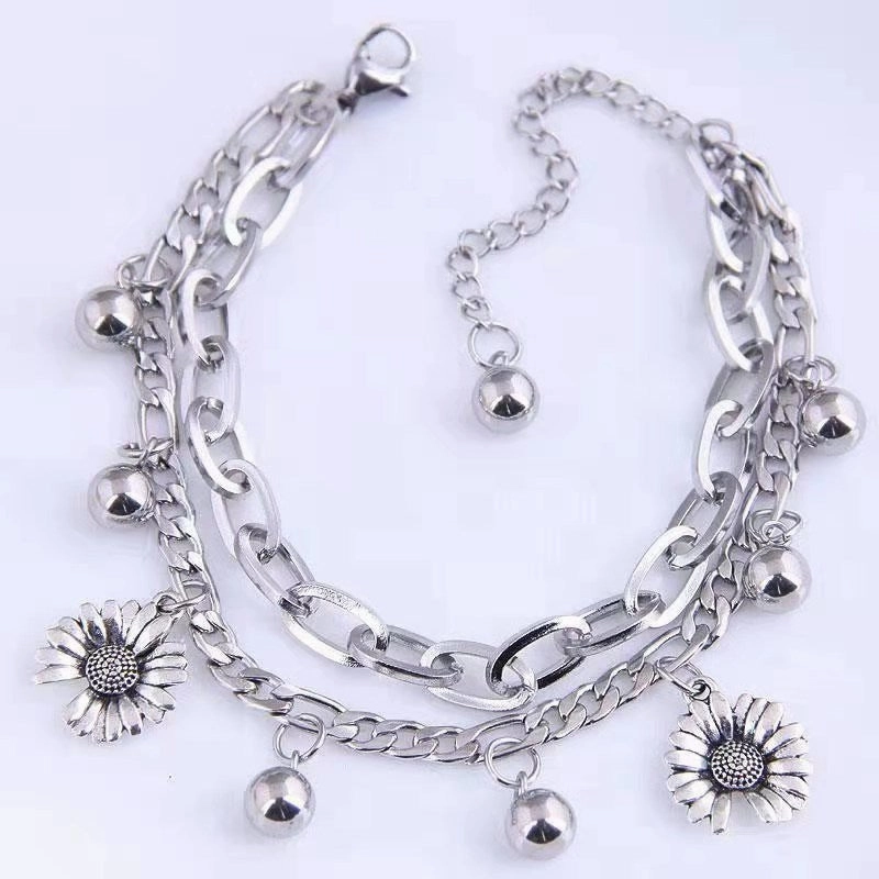 Wholesale Hip Hop Titanium Steel Bracelets