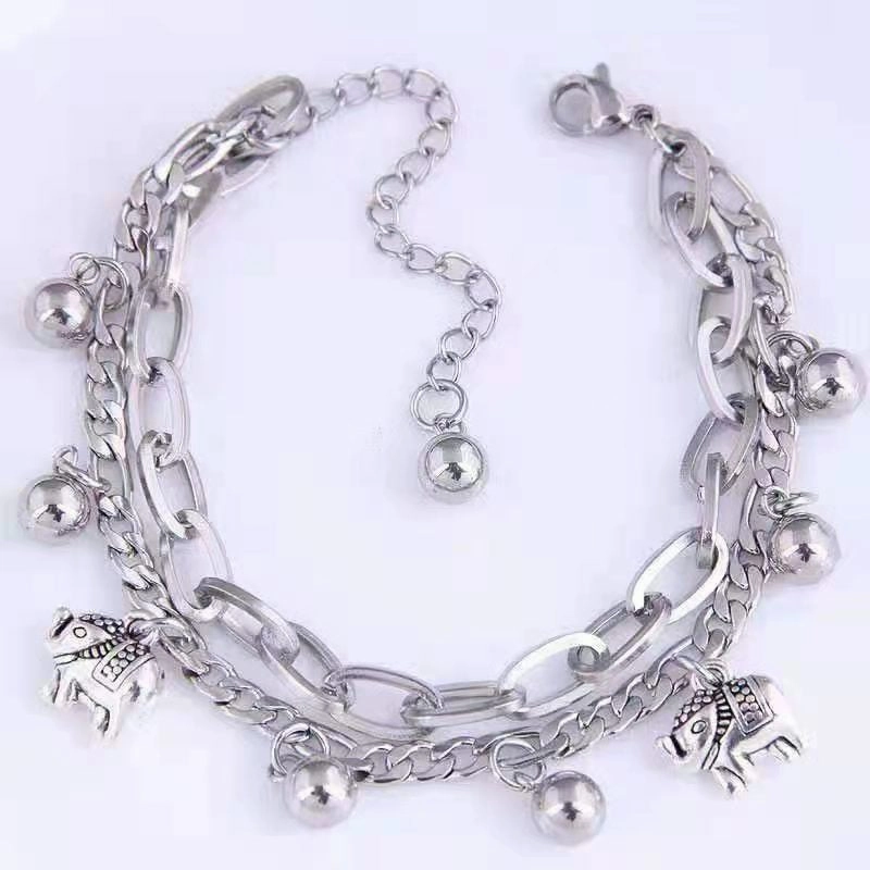Wholesale Hip Hop Titanium Steel Bracelets