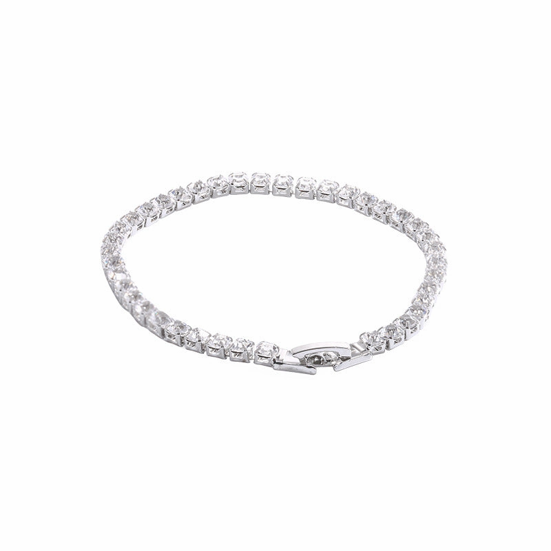 Wholesale hip hop trendy light luxury full diamond bracelet for women