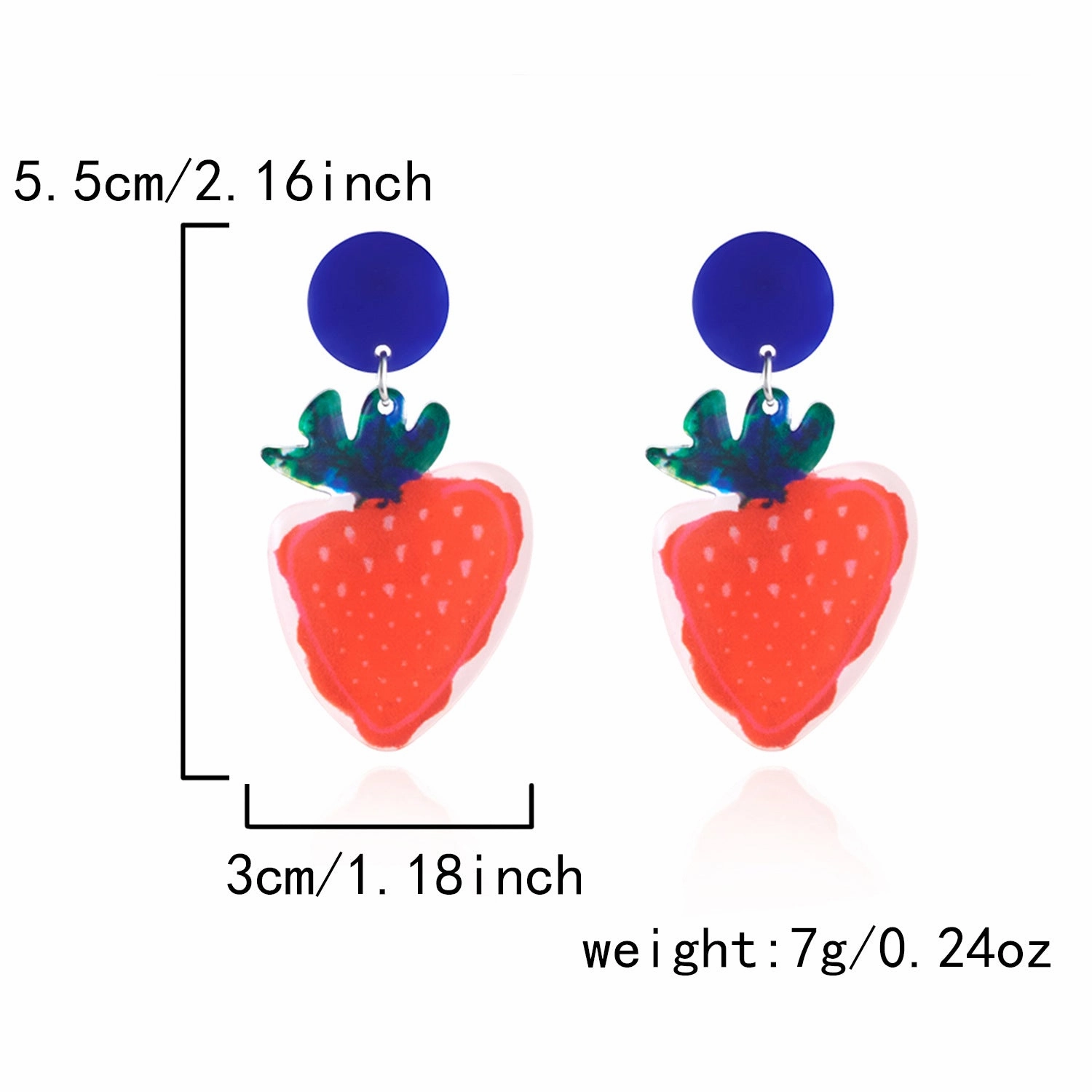 Wholesale Holiday Style Fashion Acrylic Butterfly Fruit Earrings
