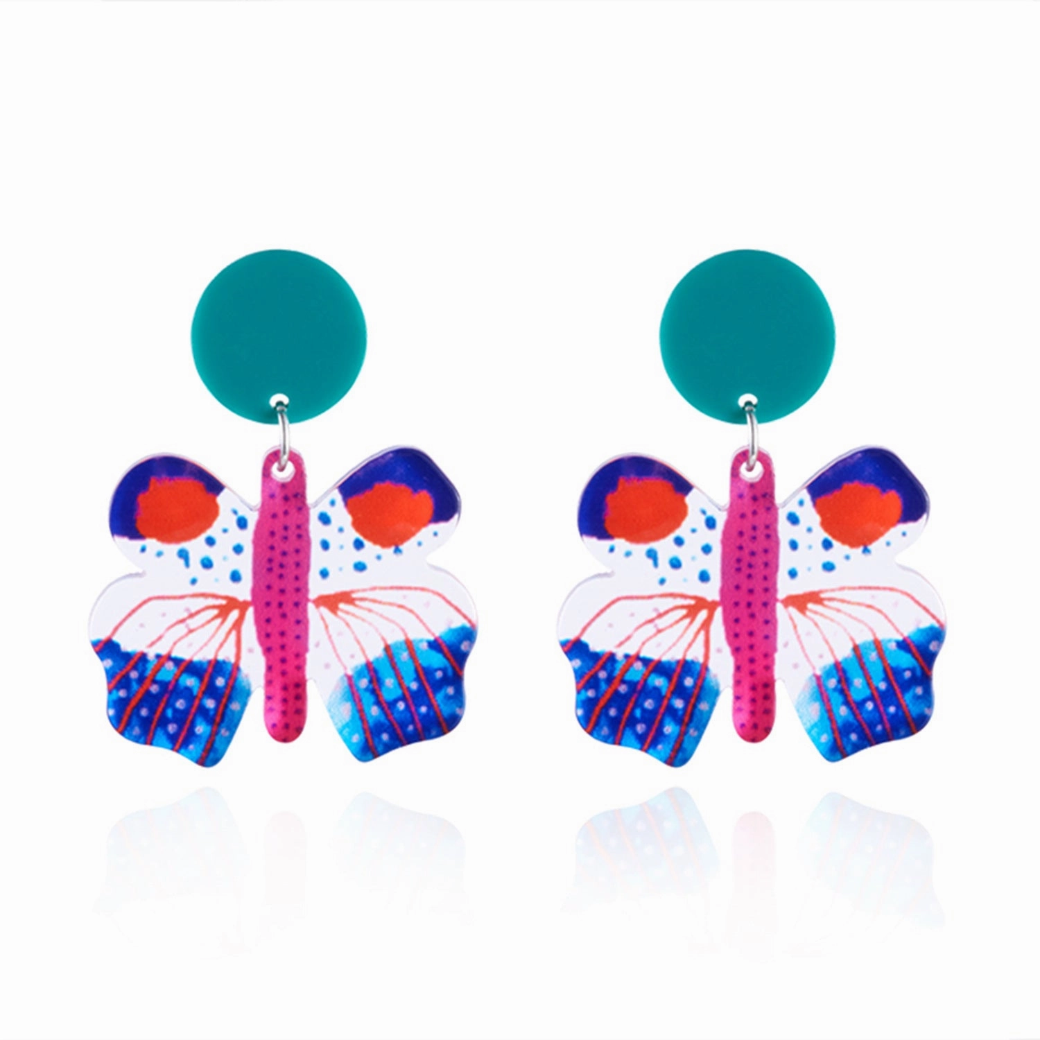 Wholesale Holiday Style Fashion Acrylic Butterfly Fruit Earrings