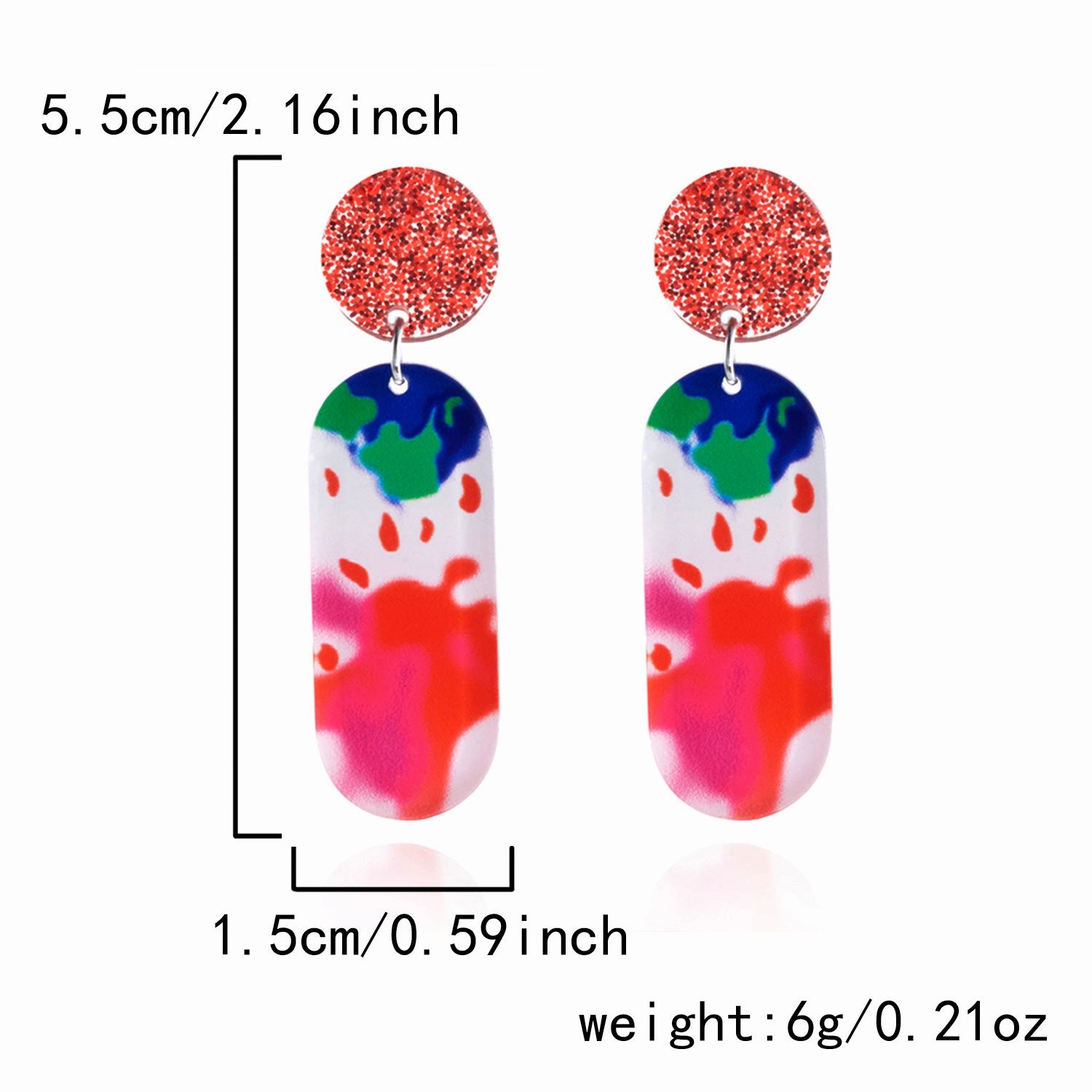 Wholesale Holiday Style Fashion Acrylic Butterfly Fruit Earrings