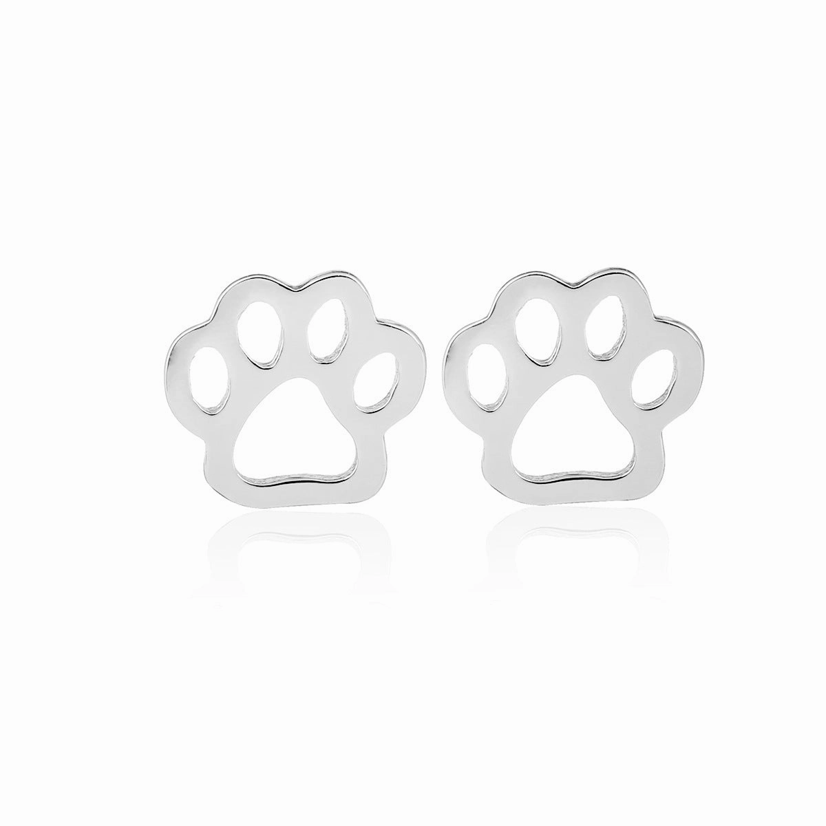 Wholesale Hollow Dog Paw Cat Paw Earrings