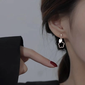 Wholesale Hollow Flower 925 Silver Needle Alloy Earrings