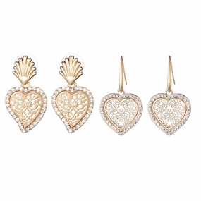 Wholesale Hollow Heart Alloy Earrings