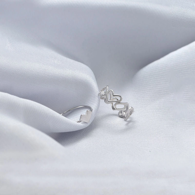 Wholesale Hollow Heart Alloy Set Rings