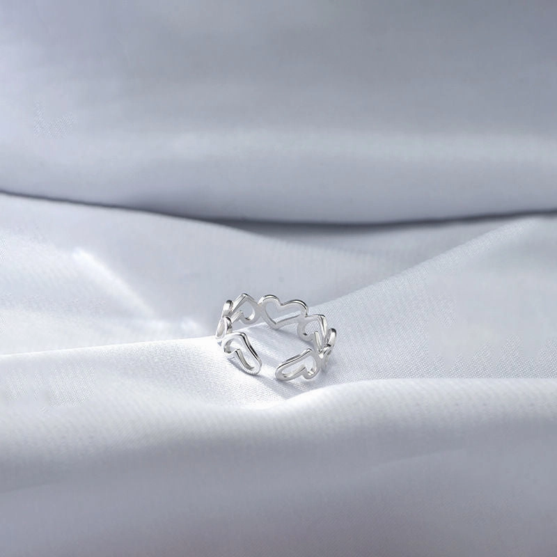 Wholesale Hollow Heart Alloy Set Rings