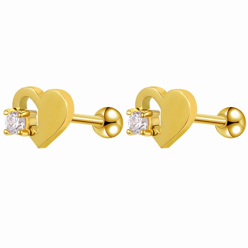 Wholesale Hollow Heart Earrings Copper