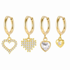 Wholesale Hollow Heart Earrings Copper