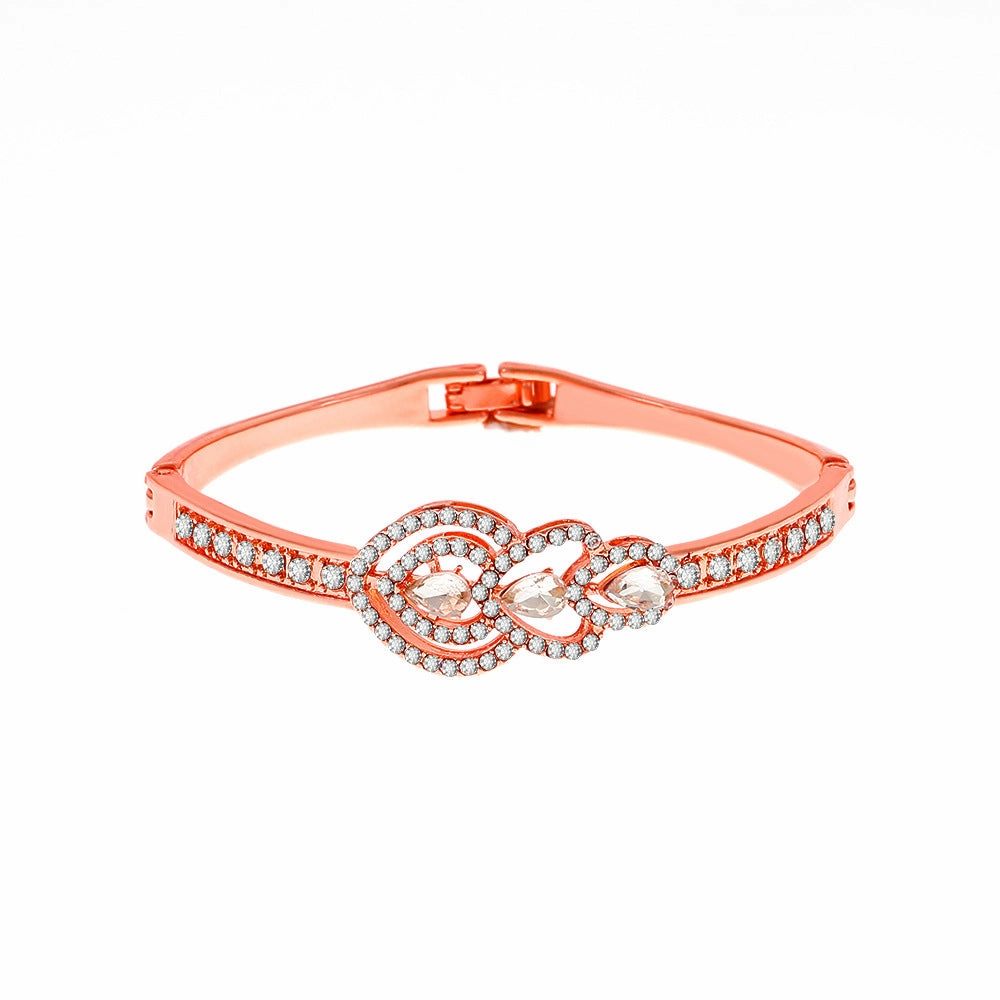 Wholesale Hollow Heart Flower Alloy Bracelet