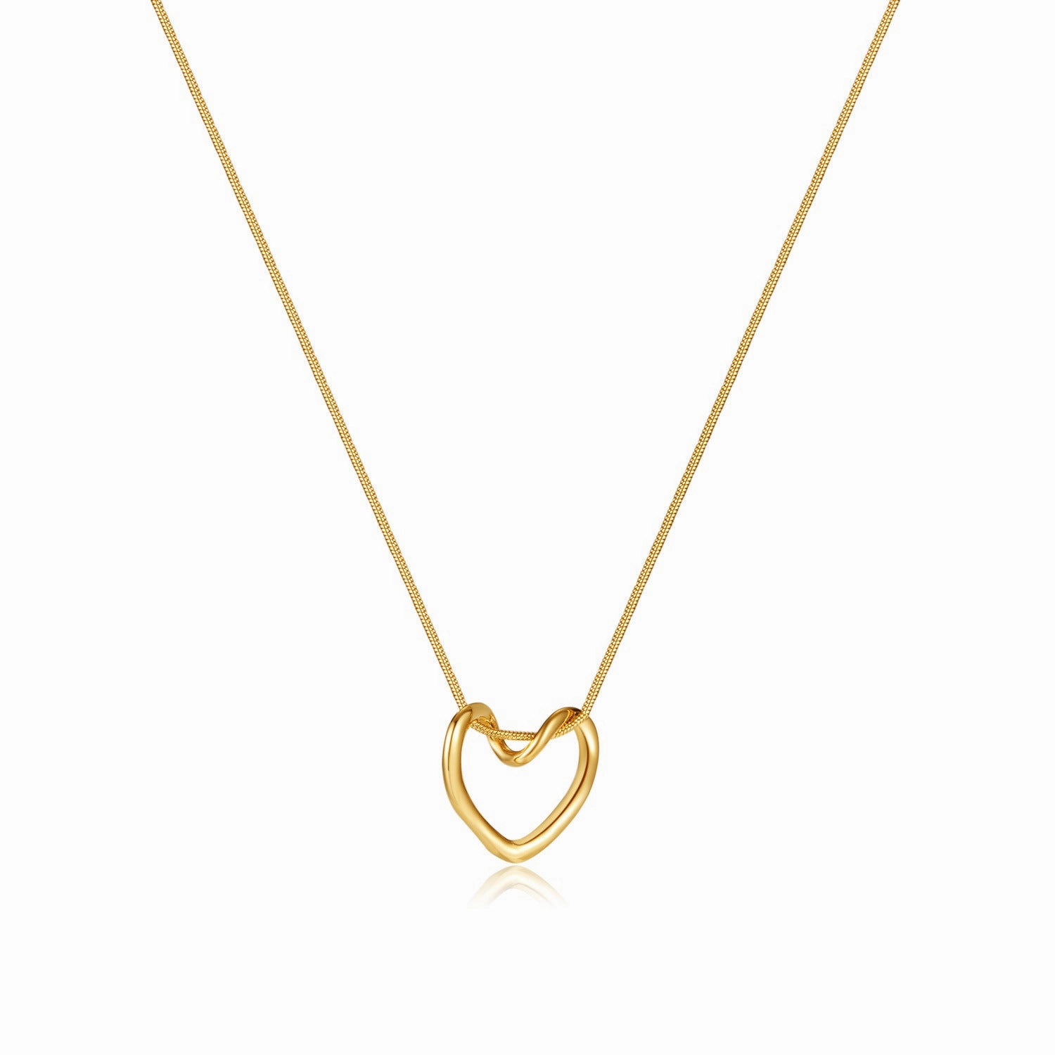 Wholesale Hollow Love Titanium Steel Necklace Clavicle Chain
