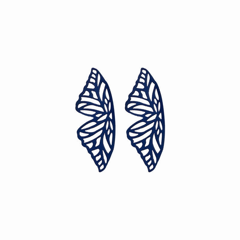 Wholesale Hollow Out Butterfly Solid Color Earrings