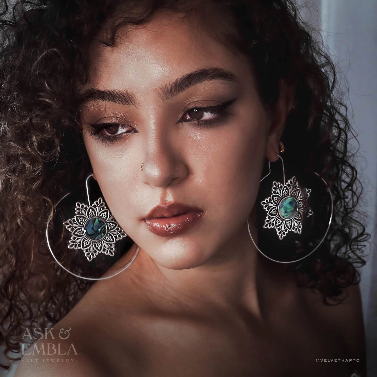 Wholesale Hollow Out Flowers  Alloy Earrings
