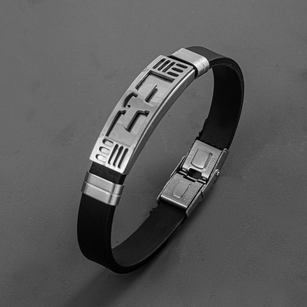 Wholesale Hollow Out Men's Bracelet Stainless Steel