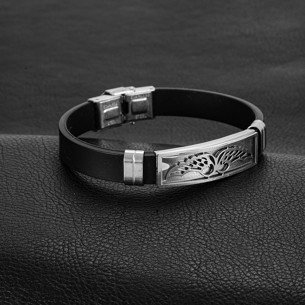 Wholesale Hollow Out Men's Bracelet Stainless Steel