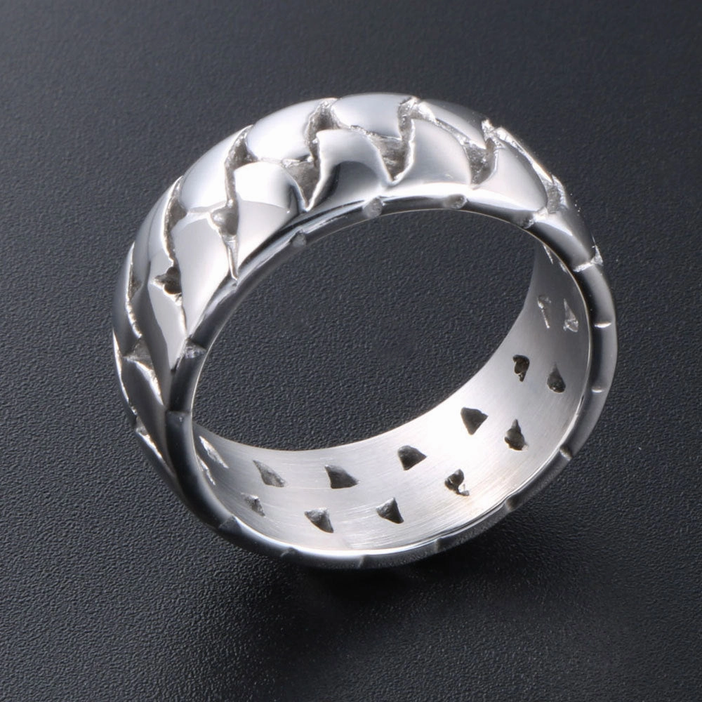 Wholesale Hollow Titanium Steel Men's Rings