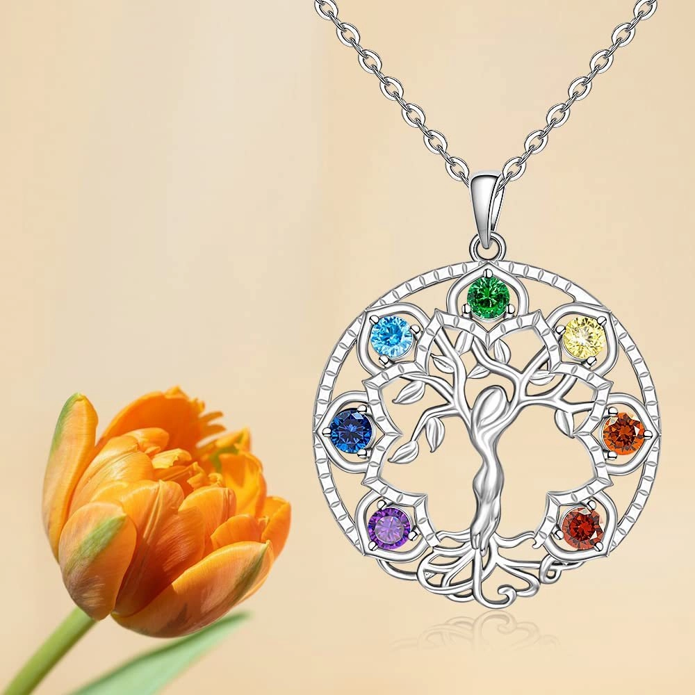 Wholesale Hollow Tree of Life Micro Diamond Necklaces