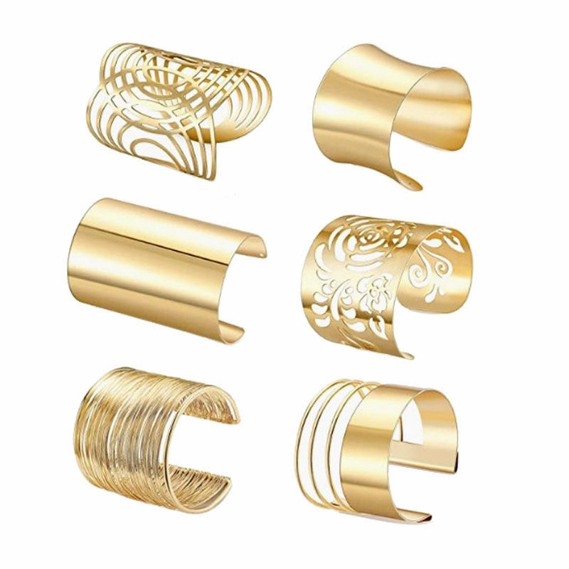 Wholesale Hollowed Out Exaggerated Simple and Generous Metal Openings Bracelet