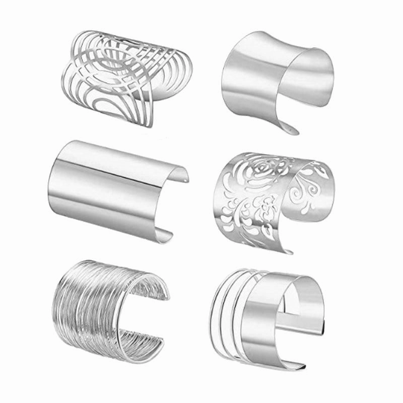 Wholesale Hollowed Out Exaggerated Simple and Generous Metal Openings Bracelet