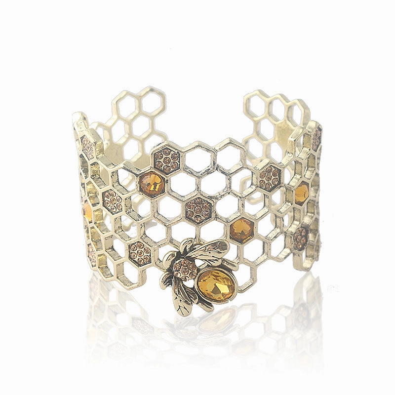 Wholesale Honeycomb Hollow Alloy Bracelet
