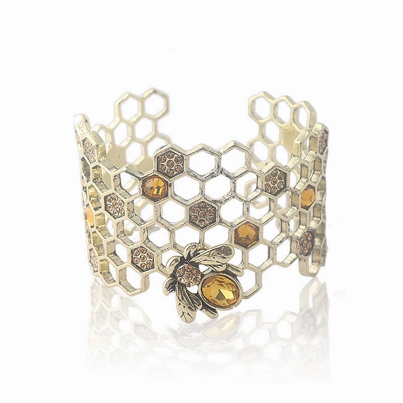 Wholesale Honeycomb Hollow Alloy Bracelet