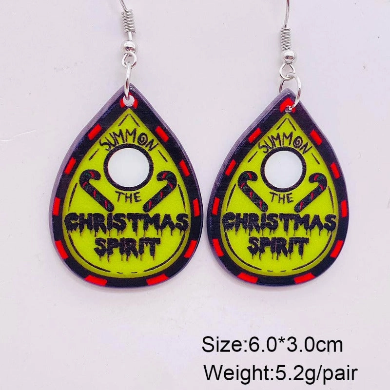 Wholesale Horror Christmas Acrylic Earrings