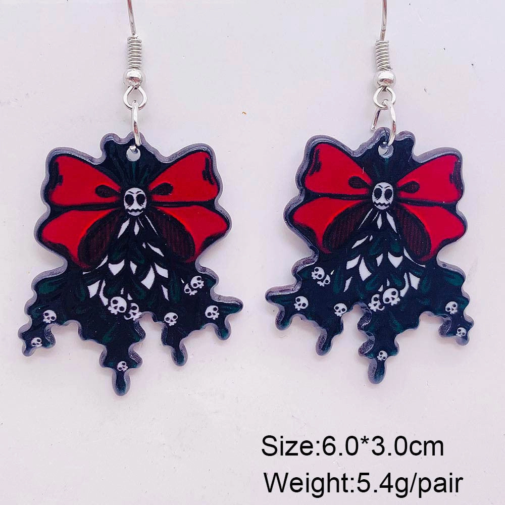 Wholesale Horror Christmas Acrylic Earrings