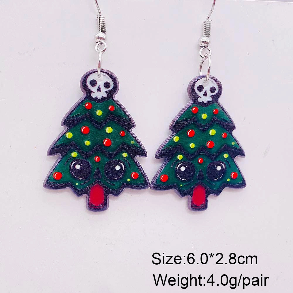 Wholesale Horror Christmas Acrylic Earrings
