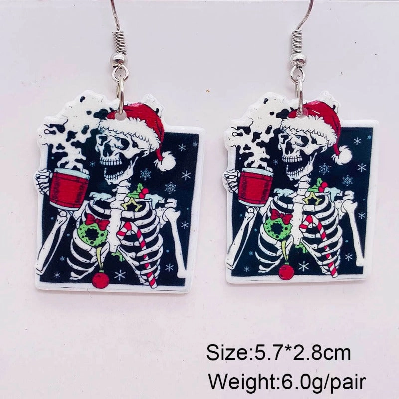 Wholesale Horror Christmas Acrylic Earrings
