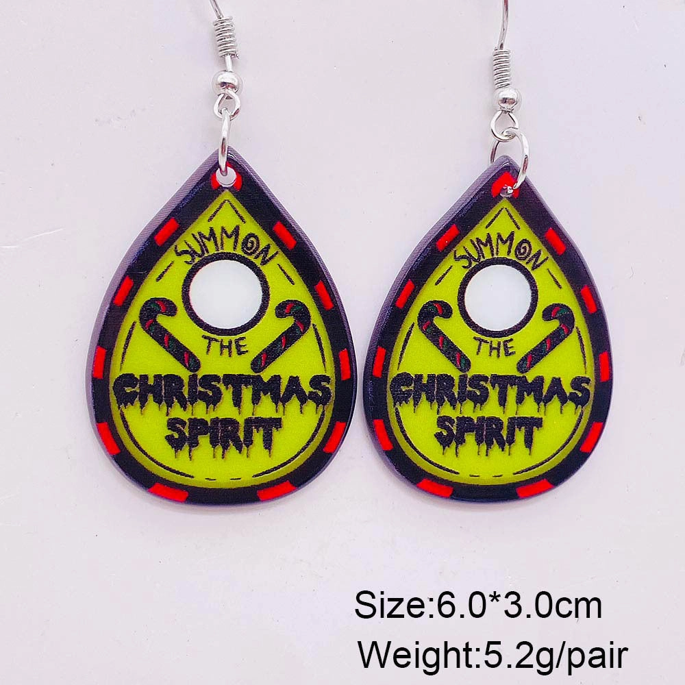Wholesale Horror Christmas Acrylic Earrings