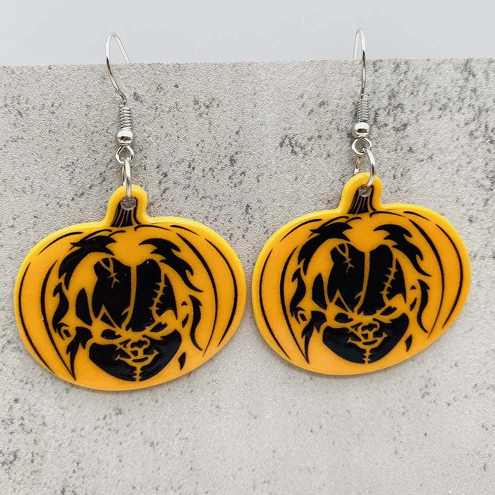Wholesale Horror Halloween Earrings Movie Character Pumpkin Acrylic Earrings