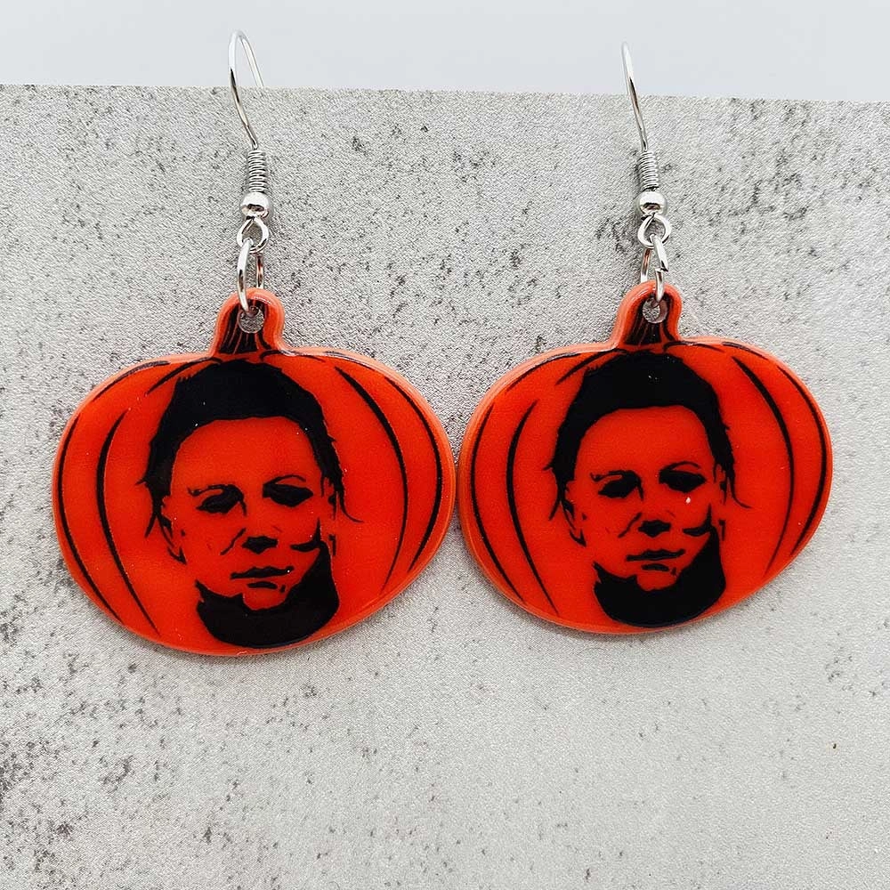 Wholesale Horror Halloween Earrings Movie Character Pumpkin Acrylic Earrings