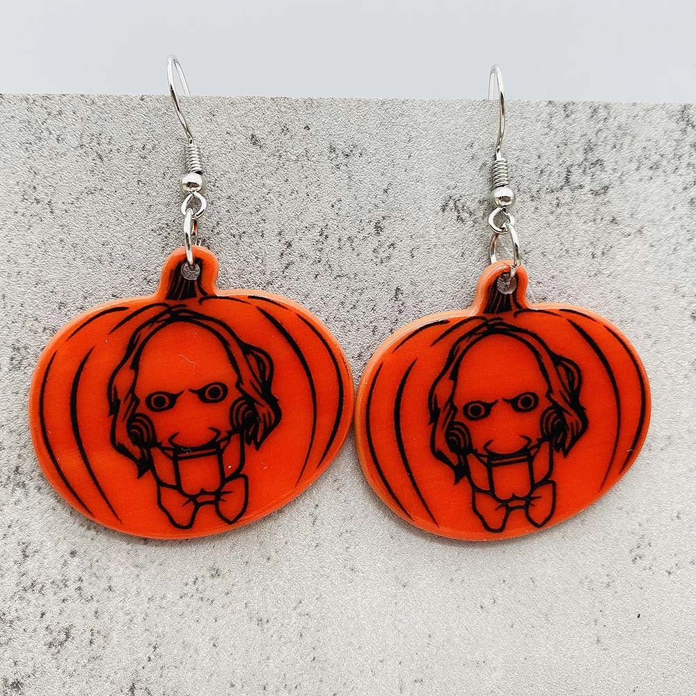 Wholesale Horror Halloween Earrings Movie Character Pumpkin Acrylic Earrings