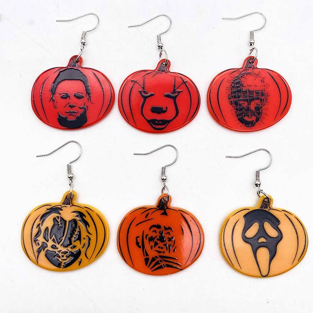 Wholesale Horror Halloween Earrings Movie Character Pumpkin Acrylic Earrings