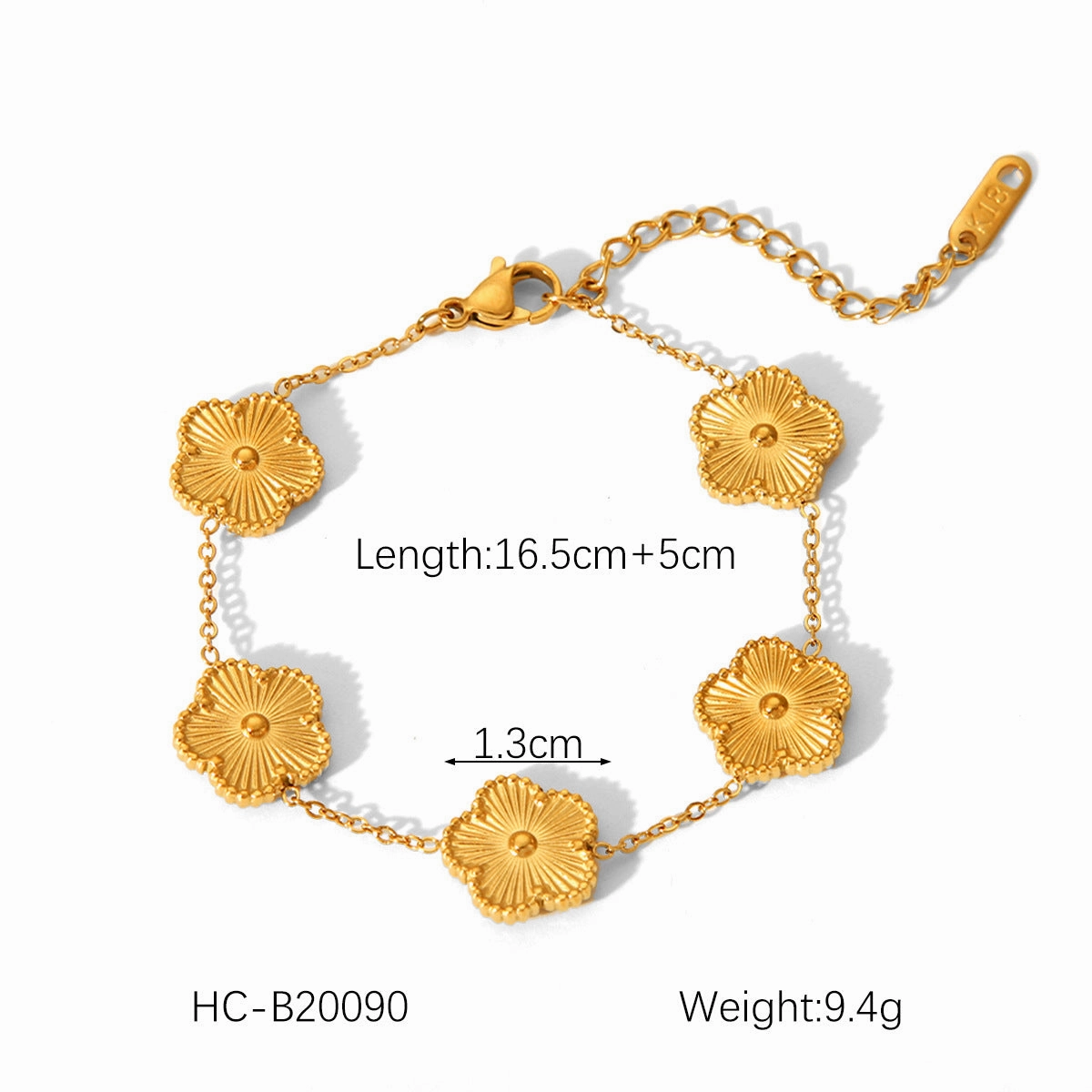 Wholesale Hot Selling 18K Gold Plated Bracelet Stainless Steel Bracelet Female INS Style Fashion Ball Ball Chain Handmade Chain Jewelry