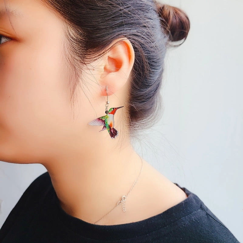 Wholesale Hummingbird Dove Eagle Owl Parrot Acrylic Bird Earrings