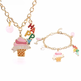 Wholesale Ice Cream Drip Oil Alloy Pendant Bracelet