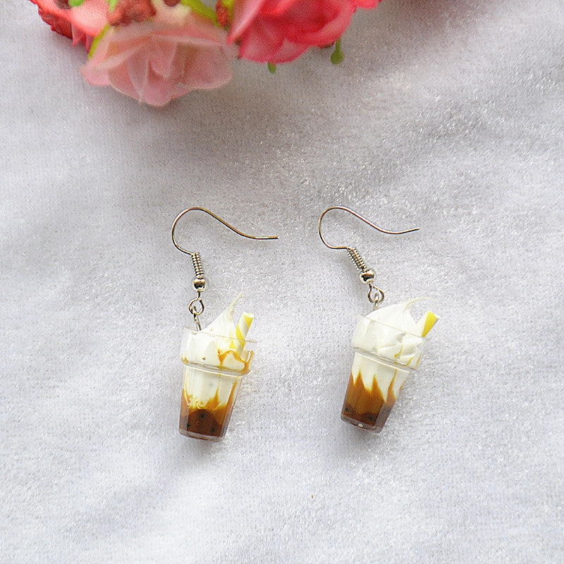 Wholesale Ice Cream Metal Earrings