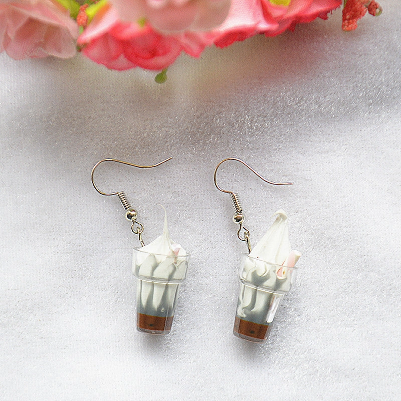 Wholesale Ice Cream Metal Earrings
