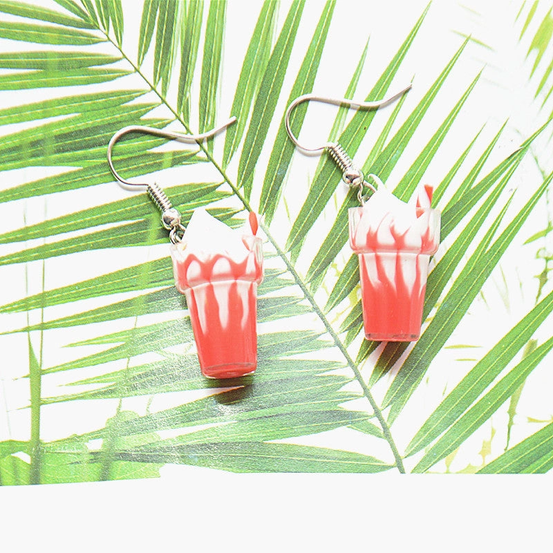 Wholesale Ice Cream Metal Earrings