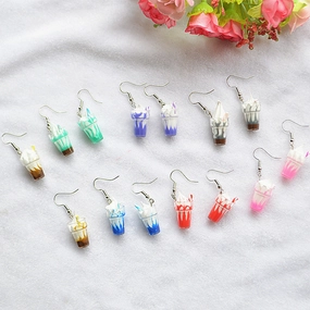 Wholesale Ice Cream Metal Earrings