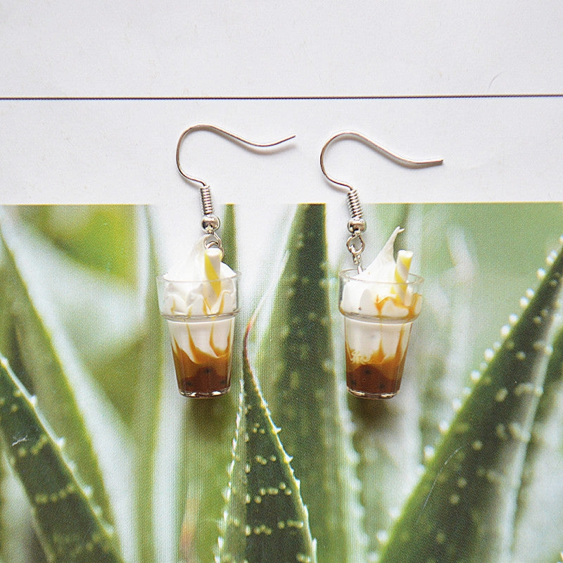 Wholesale Ice Cream Metal Earrings