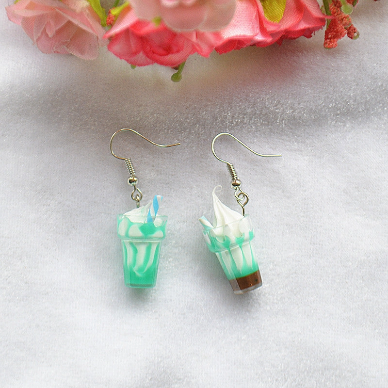 Wholesale Ice Cream Metal Earrings
