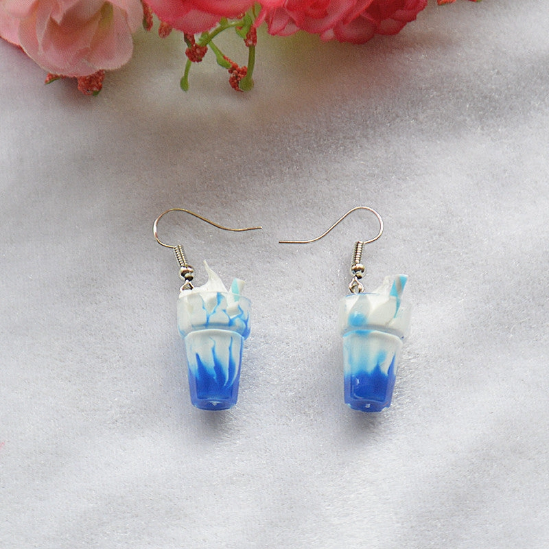 Wholesale Ice Cream Metal Earrings